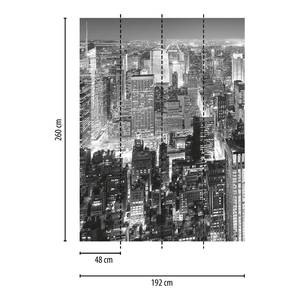 Papier peint New York Skyline Intissé - Noir / Blanc - 1,92 x 2,6 cm