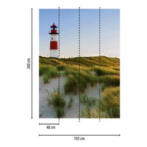 Fototapete Lighthouse Strand Vlies - Mehrfarbig