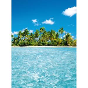 Fotobehang Palmen Strand Zee vlies - blauw / groen - 1,92cm x 2,6cm