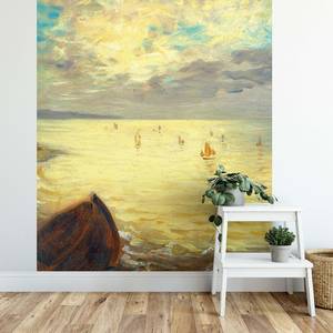 Fotobehang Delacroix The Sea vlies - geel / blauw / wit - 1,92cm x 2,6cm - Breedte: 1.9 cm