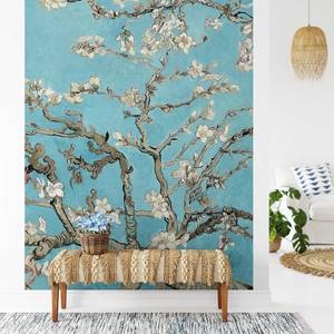 Papier peint Van Gogh Almond Blossom Intissé - Bleu / Gris - 1,92 x 2,6 cm