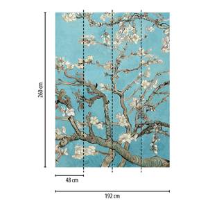 Papier peint Van Gogh Almond Blossom Intissé - Bleu / Gris - 1,92 x 2,6 cm