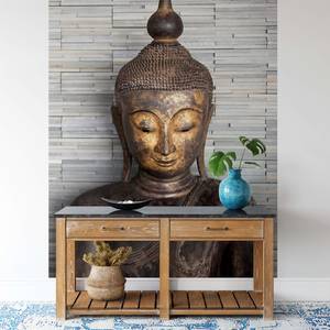 Fotobehang Buddha Thailand vlies - bruin / grijs - 1,92cm x 2,6cm