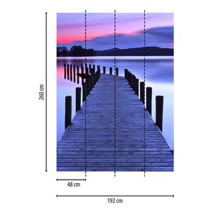 Fotomurale Sea Panorama Tessuto non tessuto - Lilla / Blu - 1,92cm x 2,6cm