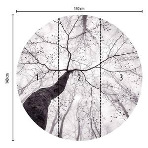 Fotomurale Inside Trees Tessuto non tessuto - Nero / Bianco - 1,4cm x 1,4cm