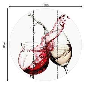 Papier peint Verres de vin Intissé - 1,4 x 1,4 cm