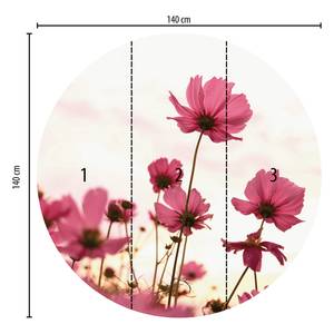 Fotobehang Bloemen Klaproos vlies - pink / beige - 1,4cm x 1,4cm