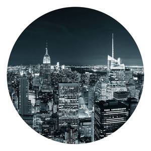 Fotomurale New York Skyline Tessuto non tessuto - Nero / Bianco / Blu - 1,4cm x 1,4cm