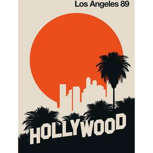 Fotobehang Los Angeles mat vlies - beige / oranje / zwart - 2cm x 2,7cm - Vlies mat