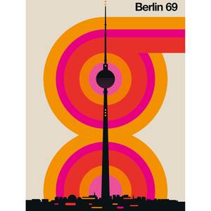 Fotomurale Berlin 69 Tessuto non tessuto premium - Beige / Arancione / Rosa - 2cm x 2,7cm - Vello premium