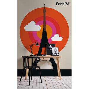 Fotobehang Paris structuurvlies - beige / oranje / zwart - 2cm x 2,7cm - Structuurvlies