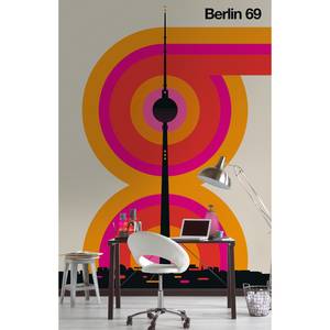 Fotobehang Berlin 69 structuurvlies - beige / oranje / pink - 2cm x 2,7cm - Structuurvlies