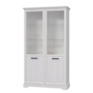 Credenza con vetrina New Dessa Effetto pino bianco