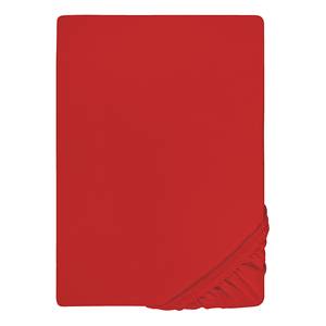 Lenzuolo con gli angoli 0077144 Jersey di cotone - Rosso - 140-160 x 200 cm