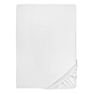 Drap housse en jersey fin 0077144 Jersey de coton - Blanc - 90-100 x 200 cm