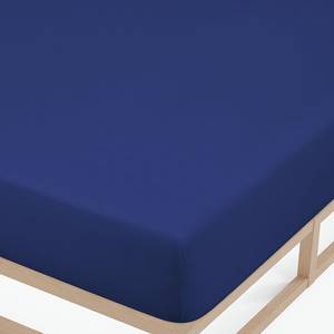 Lenzuolo con gli angoli 0077144 Jersey di cotone - Blu brillante - 90-100 x 200 cm