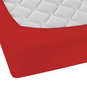 Fijnjersey hoeslaken 0077144 katoen jersey - Rood - 90-100x200cm