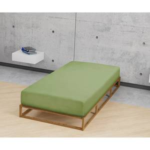 Drap housse en jersey fin 0077144 Jersey de coton - Vert - 140 - 160 x 200 cm