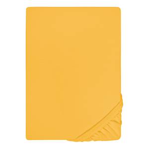 Drap housse en jersey fin 0077144 Jersey de coton - Jaune - 90-100 x 200 cm