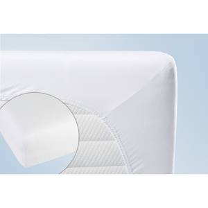 Drap-housse molleton élastique 0808421 Coton / Polyester - Blanc - 100 x 200 cm