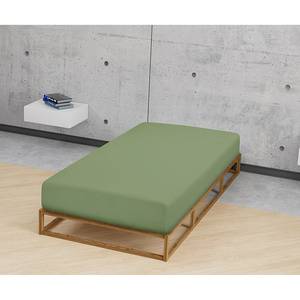 Lenzuolo con gli angoli 0012344 Tessuto di spugna - Verde - 140-160 x 200 cm