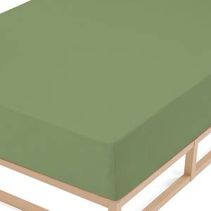 Lenzuolo con gli angoli 0012344 Tessuto di spugna - Verde - 140-160 x 200 cm