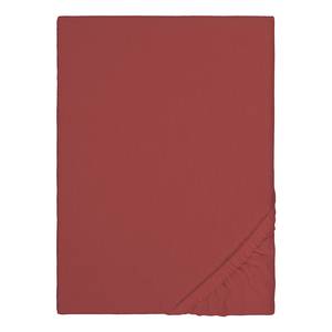 Drap-housse en flanelle 0002744 Coton - Marron rouille - 140 - 160 x 200 cm