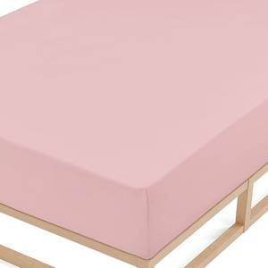 Drap-housse en flanelle 0002744 Coton - Rose vieilli - 180-200 x 200 cm