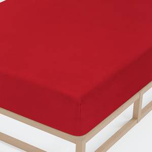 Drap-housse en flanelle 0002744 Coton - Rouge - 180-200 x 200 cm