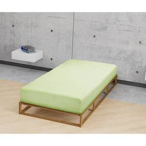 Drap housse en jersey fin 0077144 Jersey de coton - Vert pistache - 90-100 x 200 cm