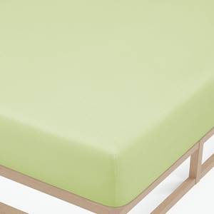 Drap housse en jersey fin 0077144 Jersey de coton - Vert pistache - 90-100 x 200 cm