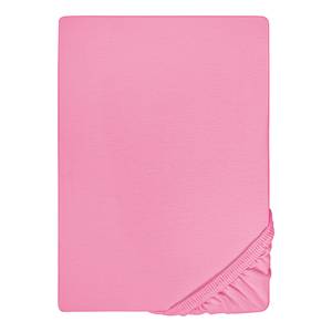 Drap housse en jersey fin 0077144 Jersey de coton - Rose foncé - 90-100 x 200 cm