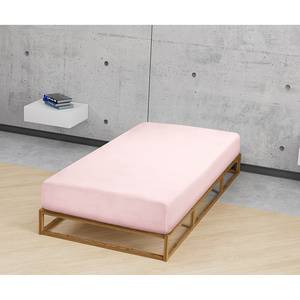 Lenzuolo con gli angoli 0077144 Jersey di cotone - Rosa - 90-100 x 200 cm