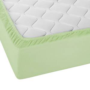 Drap-housse en flanelle 0002744 Coton - Vert pistache - 180-200 x 200 cm