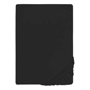 Drap housse en jersey élastique 0077866 Coton / Élasthanne - Noir - 180-200 x 200-220 cm