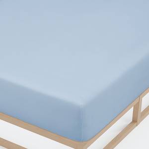 Drap housse en jersey élastique 0077866 Coton / Élasthanne - Bleu glacier - 90-100 x 200-220 cm