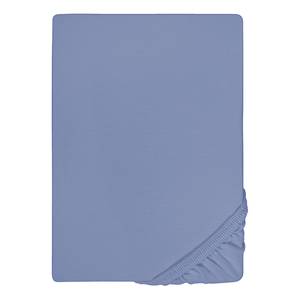 Jersey-Elastic-Spannbetttuch 0077866 Baumwolle / Elasthan - Blau - 140-160 x 200-220 cm