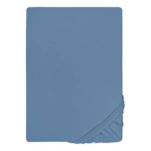 Drap housse en jersey élastique 0077866 Coton / Élasthanne - Bleu azur - 90-100 x 200-220 cm