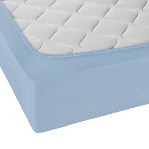 Drap housse en jersey élastique 0077866 Coton / Élasthanne - Bleu glacier - 120-130 x 200-220 cm