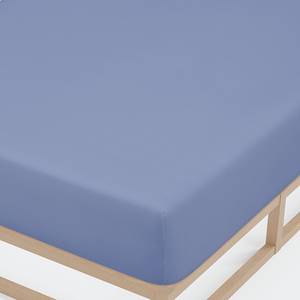 Drap housse en jersey élastique 0077866 Coton / Élasthanne - Bleu - 120-130 x 200-220 cm