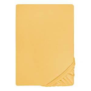 Drap housse en jersey élastique 0077866 Coton / Élasthanne - Jaune - 90-100 x 200-220 cm