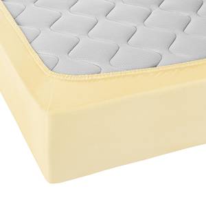 Drap housse en jersey élastique 0077866 Coton / Élasthanne - Jaune clair - 90-100 x 200-220 cm