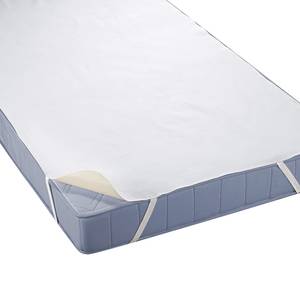 Protège-matelas en molleton 0809720 Coton / Pellicule de polyuréthane/polypropylène - Blanc - 140 x 200 cm