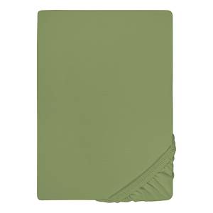 Drap housse en jersey élastique 0077866 Coton / Élasthanne - Vert - 180-200 x 200-220 cm