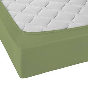 Drap housse en jersey élastique 0077866 Coton / Élasthanne - Vert - 180-200 x 200-220 cm