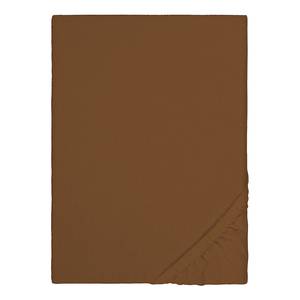 Drap-housse en flanelle 0002744 Coton - Marron chocolat - 180-200 x 200 cm