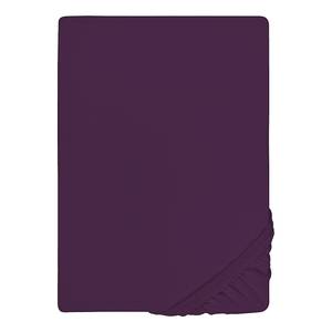 Drap housse en jersey fin 0077144 Jersey de coton - Violet foncé - 180-200 x 200 cm