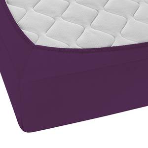 Drap housse en jersey fin 0077144 Jersey de coton - Violet foncé - 180-200 x 200 cm