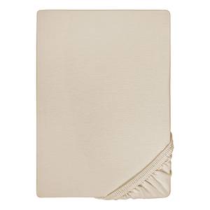 Lenzuolo con gli angoli 0077144 Jersey di cotone - Beige - 180-200 x 200 cm