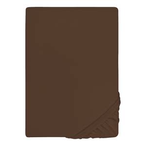 Drap housse en jersey élastique 0077866 Coton / Élasthanne - Mocca - 140 - 160 x 200-220 cm